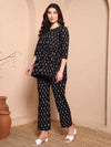 Black Ikkat Pure Cotton A - Line Co - ord Set - Mahukaa