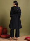 Black Zari Embroidery Kurta Set With Dupatta - Mahukaa