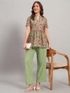 Mint Green Floral Co - ord Set - Mahukaa