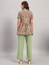 Mint Green Floral Co - ord Set - Mahukaa