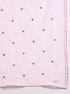 Pink Chanderi Straight Kurta Set with Mirror Work & Net Dupatta - Mahukaa