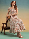 White Floral Tiered Off - Shoulder Dress - Mahukaa